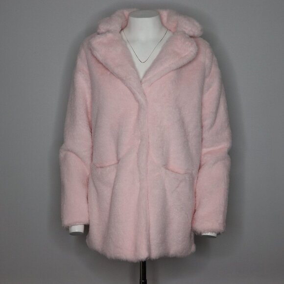 Jackets & Blazers - Light Pink Faux Fur Jacket – Soft & Chic Cozy Layer